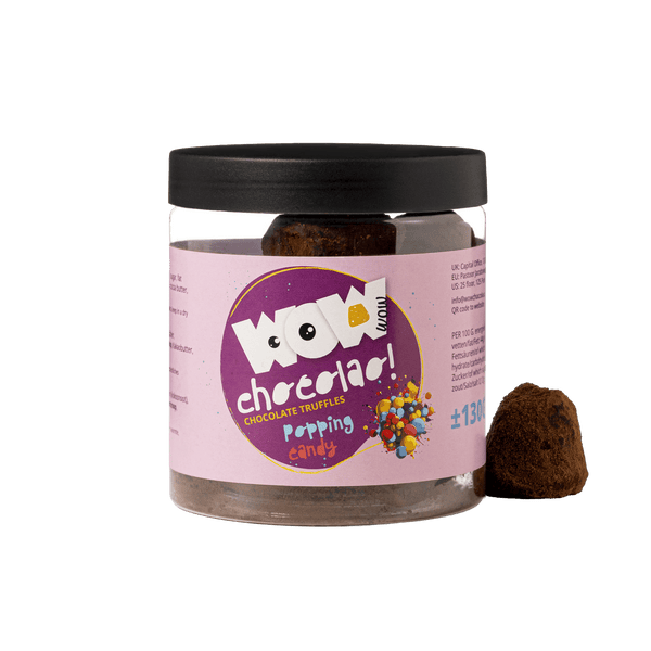 Bruisende Suiker Chocolade Truffels Cadeaupot 130g | Popping Candy Chocolade