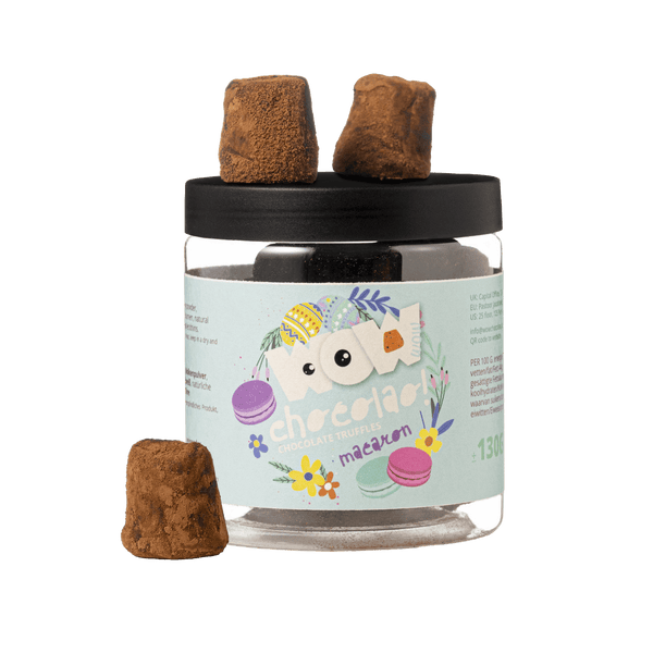 Macaron - Pasen Chocolade Truffels - Cadeaupot 130g