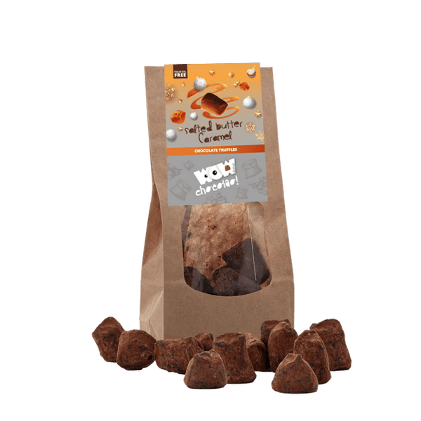 Gezouten karamel chocolade truffels - Kersteditie - Biologisch afbreekbare zakken 130g