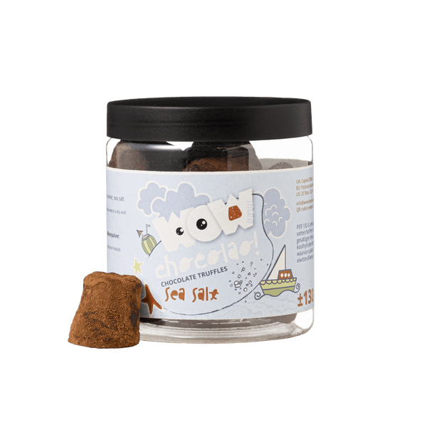 Zeezout zomertruffels geschenkpot 130g | Verfrissende chocolade