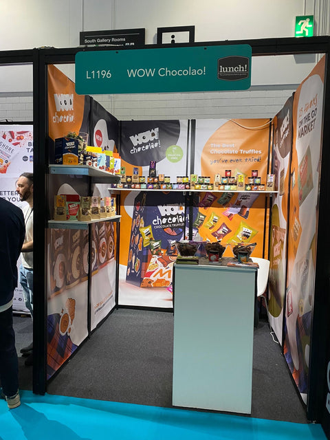 Chocolate truffles at the Lunch! Exhibition in London ExCeL 18-19 September 2024 - WOW Chocolao!