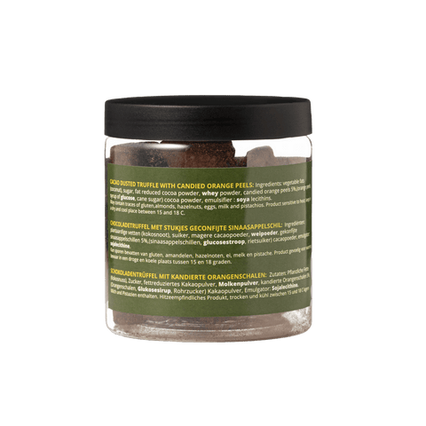 Candied Orange Peel Chocolate Truffles Gift Jar 130g | Citrus Chocolate - WOW Chocolao!