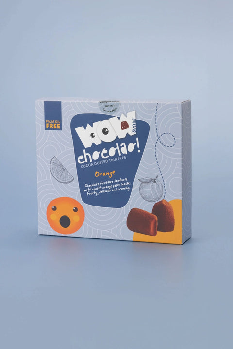 Candied Orange Peel Chocolate Truffles XL Box 250g | Citrus Chocolate - WOW Chocolao!