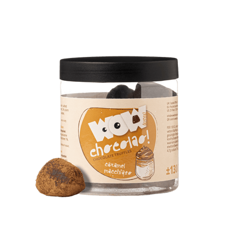 Caramel Macchiato Chocolate Truffles Gift Jar 130g | Coffee Chocolate - WOW Chocolao!