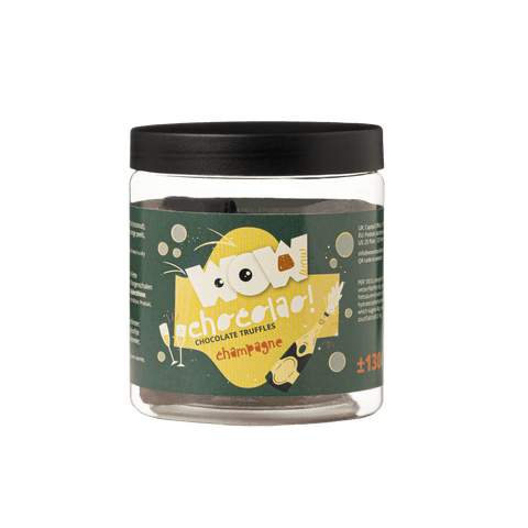 Champagne Chocolate Truffles - Gifting jar 130g - WOW Chocolao!