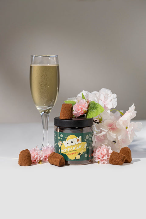 Champagne Mother’s Day Truffles Gift Jar 130g | Luxury Chocolate Gift - WOW Chocolao!
