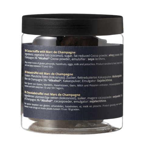 Champagne - New year Chocolate Truffles - Gifting jar 130g - WOW Chocolao!