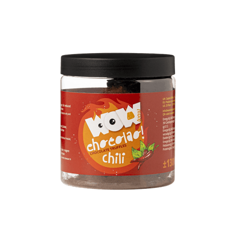 Chili Chocolate Truffles Gift Jar 130g | Spicy Gourmet Chocolate - WOW Chocolao!