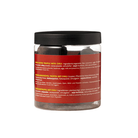 Chili Chocolate Truffles Gift Jar 130g | Spicy Gourmet Chocolate - WOW Chocolao!