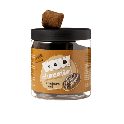 Cinnamon Roll Chocolate Truffles Gift Jar 130g | Bakery Style Chocolate - WOW Chocolao!
