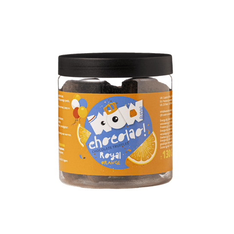 Confit Orange Kings Day Truffles Gift Jar 130g | Royal Orange Chocolate - WOW Chocolao!
