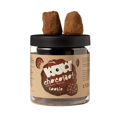Cookie Crumble Chocolate Truffles Gift Jar 130g | Crunchy Cookie Chocolate - WOW Chocolao!