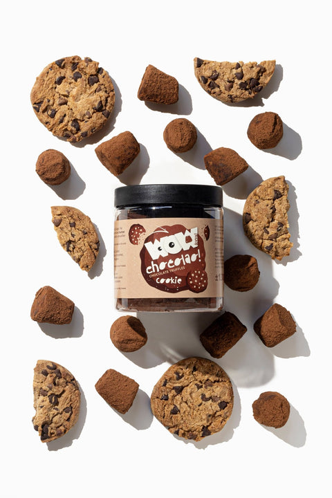 Cookie Crumble Chocolate Truffles Gift Jar 130g | Crunchy Cookie Chocolate - WOW Chocolao!