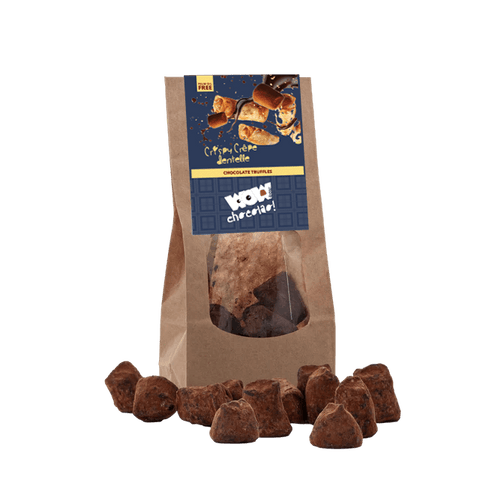 Crispy Crepe Dentelle Chocolate Truffles - Biodegradable bags 130g - WOW Chocolao!