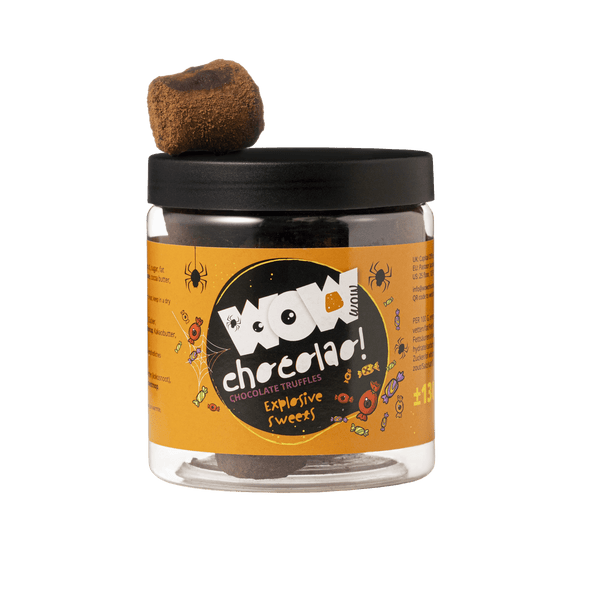 Exploderende Snoepjes Halloween Truffels Cadeaupot 130g | Exploderende Chocolade