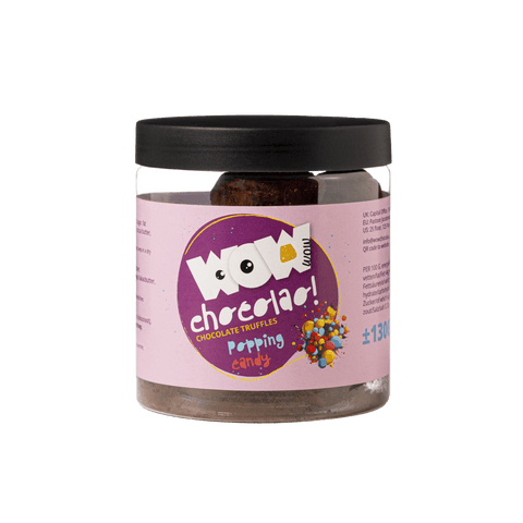 Fizzy Sugar Chocolate Truffles Gift Jar 130g | Popping Candy Chocolate - WOW Chocolao!