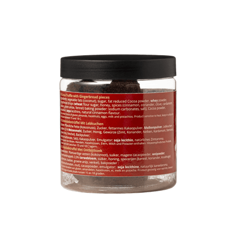 Gingerbread Chocolate Truffles Gift Jar 130g | Cozy Spiced Christmas Chocolate - WOW Chocolao!