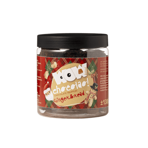 Gingerbread Chocolate Truffles Gift Jar 130g | Cozy Spiced Christmas Chocolate - WOW Chocolao!