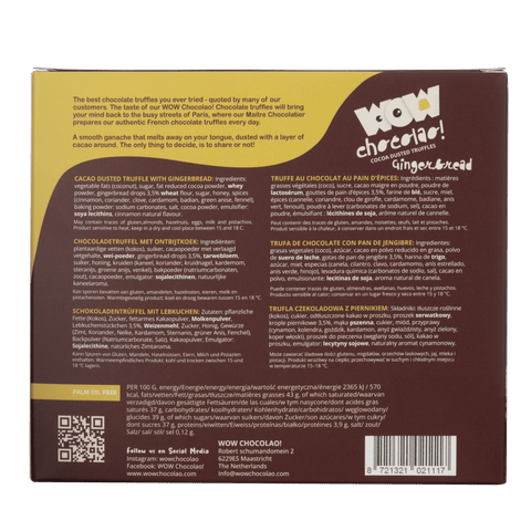 Gingerbread Chocolate Truffles XL Box 250g | Cozy Spiced Christmas Chocolate - WOW Chocolao!