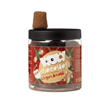 Gemberkoek Kerst Truffels Cadeaupot 130g | Gezellige Feestdagen Chocolade