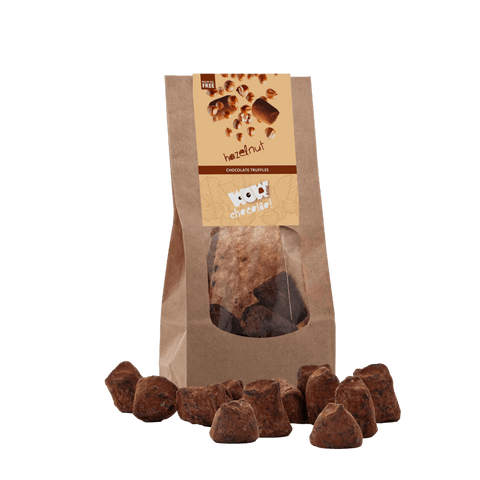 Hazelnut Chocolate Truffles - Biodegradable bag 130g - WOW Chocolao!