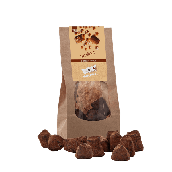 Hazelnoot Chocolade Truffels - Biologisch afbreekbare zak 130g