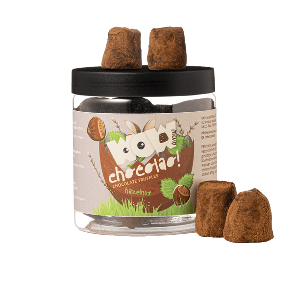 Hazelnoot - Paas chocolade truffels - 130g cadeaupot