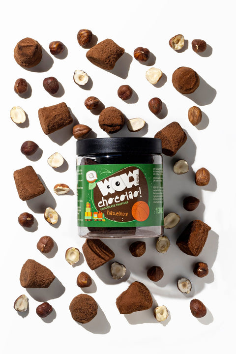 Hazelnut Father’s Day Truffles Gift Jar 130g | Gourmet Gift Chocolate - WOW Chocolao!