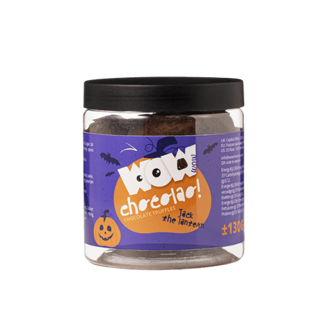 Jack The Lantern Pumpkin Pie Truffles Gift Jar 130g | Halloween Chocolate - WOW Chocolao!