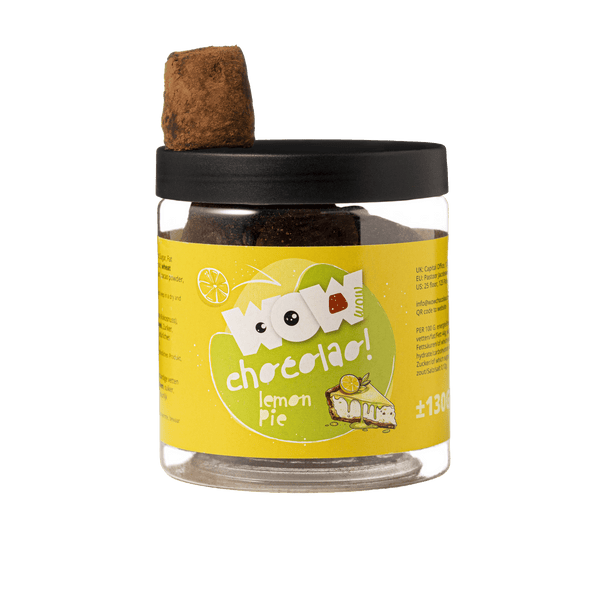 Citroentaart Chocoladetruffels Cadeaupot 130g | Knapperige Citrus Chocolade