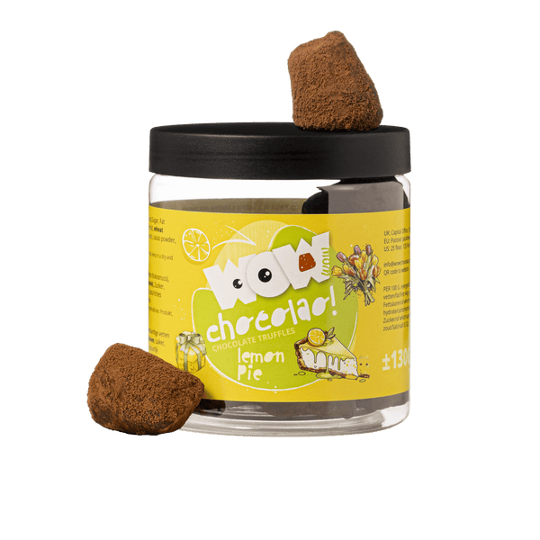Citroentaart Moederdag Truffels Cadeaupot 130g | Bloemig Chocoladecadeau