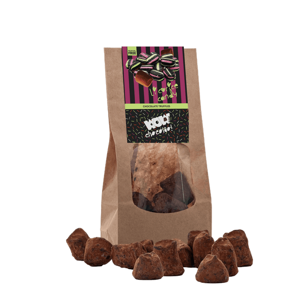 Drop chocolade truffels - Biologisch afbreekbare zak 130g