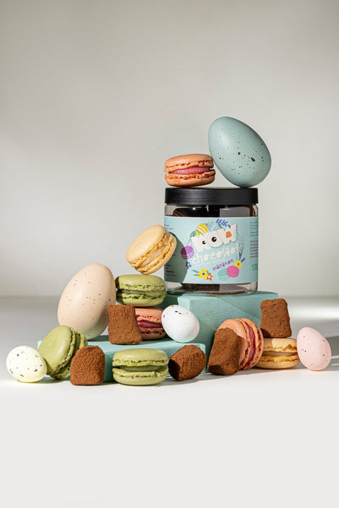 Macaron - Easter Chocolate Truffles - Gifting jar 130g - WOW Chocolao!