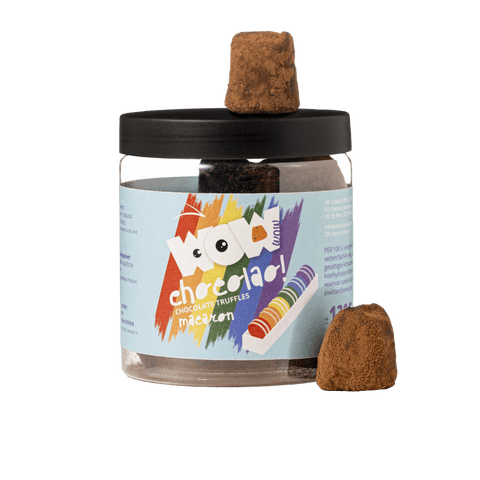 Macaron Pride Chocolate Truffles Gift Jar 130g | Colorful Luxury Chocolate - WOW Chocolao!