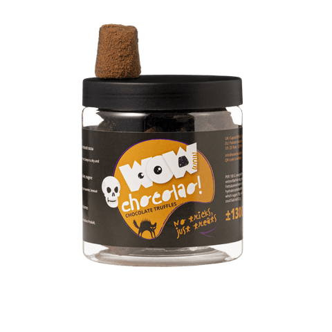 No Tricks Just Treats Truffles Gift Jar 130g | Halloween Chocolate - WOW Chocolao!