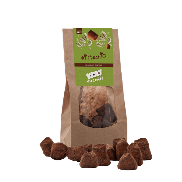 Pistache Chocolade Truffels - Biologisch afbreekbare zakken 130g