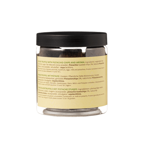Pistachio Chocolate Truffles Gift Jar 130g | Gourmet Pistachio Chocolate - WOW Chocolao!