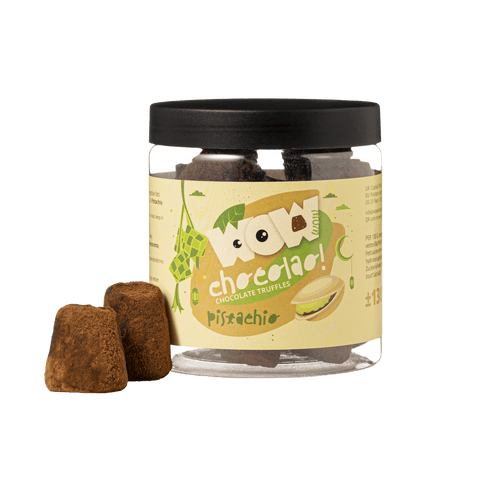 Pistachio Eid Chocolate Truffles Gift Jar 130g | Festive Luxury Chocolate - WOW Chocolao!