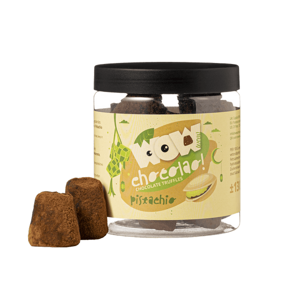 Pistache Eid Chocolade Truffels Cadeaupot 130g | Feestelijke Luxe Chocolade