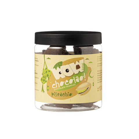 Pistachio Eid Chocolate Truffles Gift Jar 130g | Festive Luxury Chocolate - WOW Chocolao!