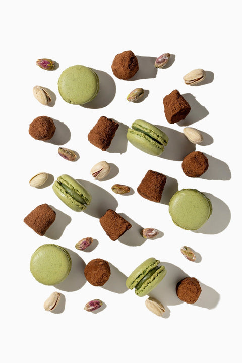 Pistachio Macaron chocolate truffles - bulk - WOW Chocolao!