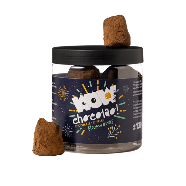 Popping Candy - Nieuwjaar Chocolade Truffels - Cadeaupot 130g