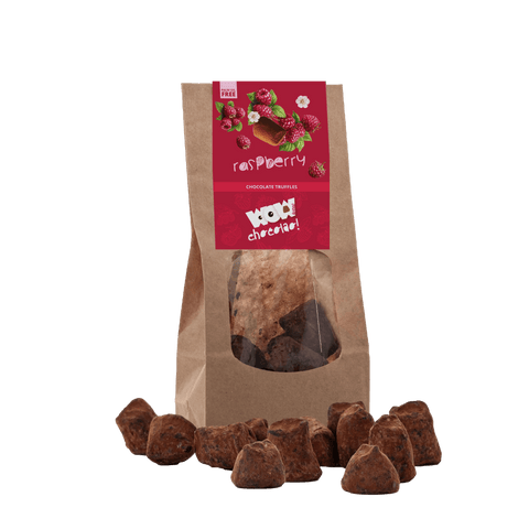 Raspberry Chocolate Truffles - Biodegradable bag 130g - WOW Chocolao!