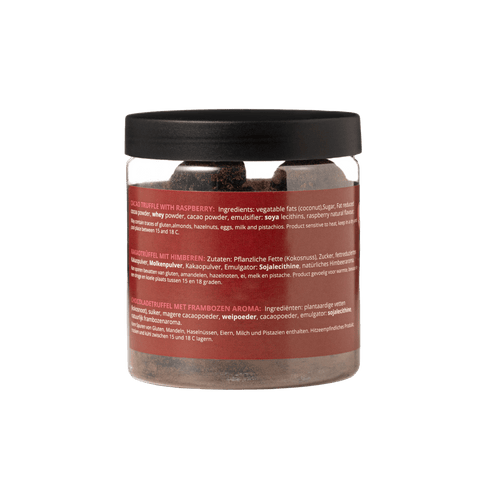 Raspberry Valentine Chocolate Truffles - Gifting jar 130g - WOW Chocolao!