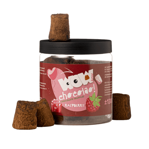 Raspberry Valentine Chocolate Truffles - Gifting jar 130g - WOW Chocolao!