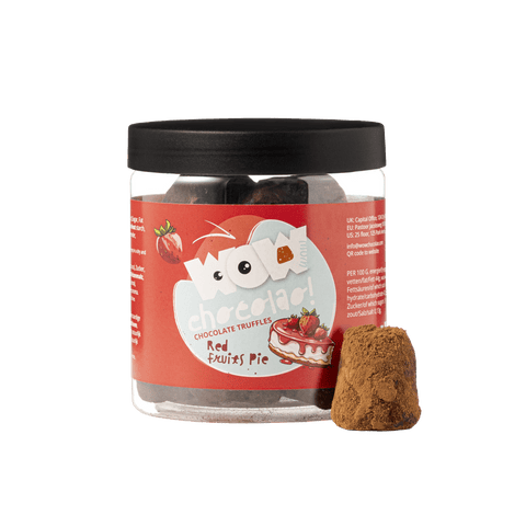 Red Fruits Pie Chocolate Truffles Gift Jar 130g | Fruity Dessert Chocolate - WOW Chocolao!