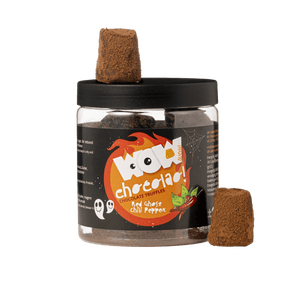 Red Ghost Chili Peppers Truffels Cadeaupot 130g | Pittige Halloween Chocolade