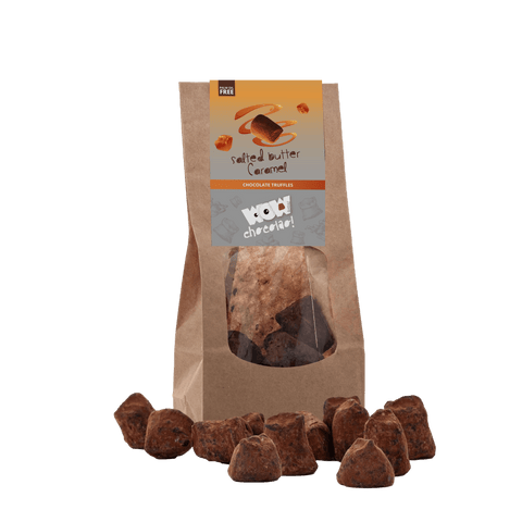 Salted Caramel Chocolate Truffles - Biodegradable bags 130g - WOW Chocolao!