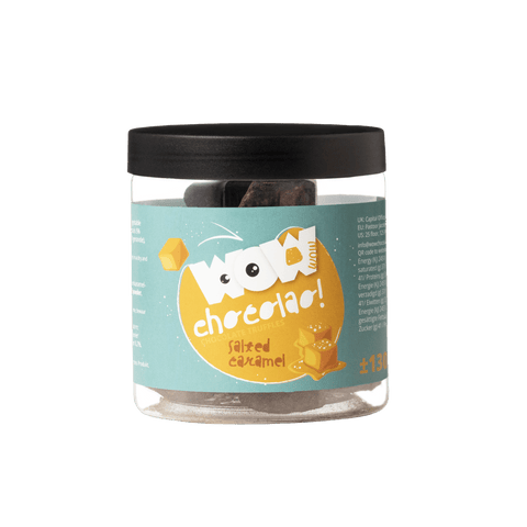 Salted Caramel Chocolate Truffles Gift Jar 130g | Sweet Salty Chocolate - WOW Chocolao!