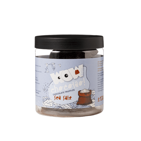 Sea Salt Chocolate Truffles Gift Jar 130g | Luxury Sea Salt Chocolate - WOW Chocolao!